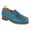 Mocassin Femme Center 51 0622 Wendy cuir bleu gitane