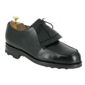 Derbie Center 51 8172 Bob cuir noir avec frange