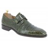 Monk strap shoe Mezlan 4312 genuine green crocodile