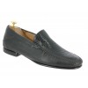 Moccasin Mezlan 7207 genuine black ostrich leg