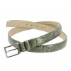 Mezlan genuine olive green crocodile leather belt