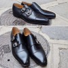 Monk strap shoe Center 51 8669 Bill black leather