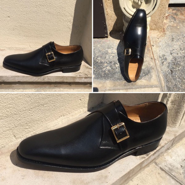 Monk strap shoe Center 51 12343 Adam black leather