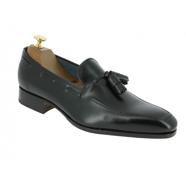 Moccasin with Pompons Center 51 7617 Diego black leather