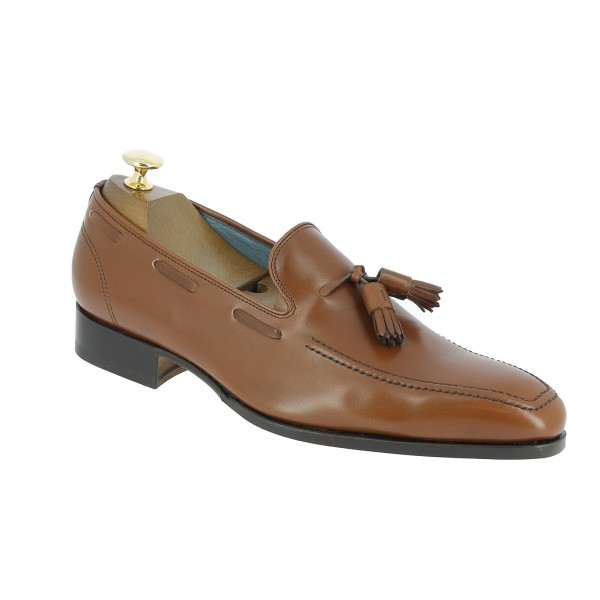 Moccasin with Pompons Center 51 7617 Diego brown leather