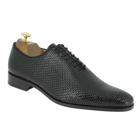 Oxford shoe Baxton 12420 Theo black braided leather