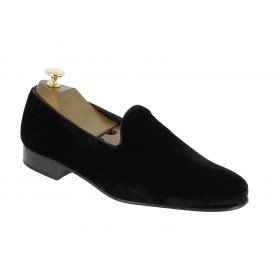 Mocassin slippers sleepers Center 51 duke velours noir