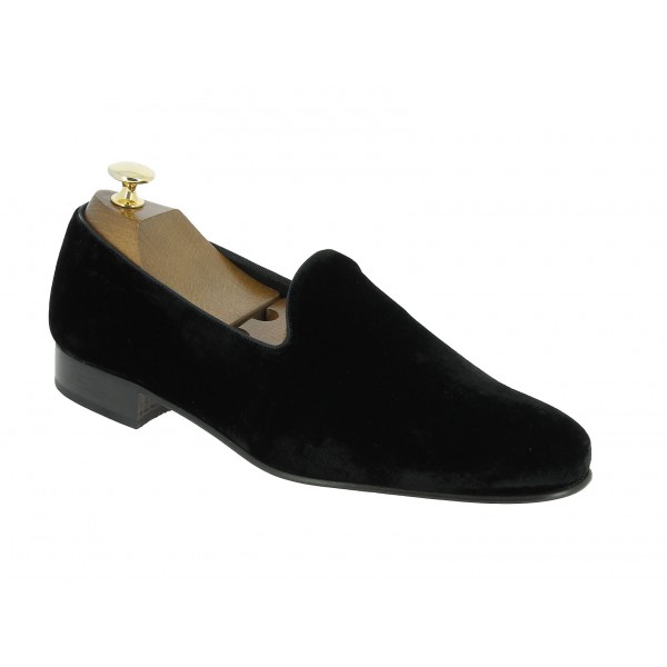 Moccasin slippers sleepers Center 51 Duke  black velvet