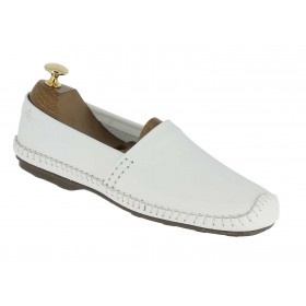 Moccasin Driver Dingo 0610 white leather