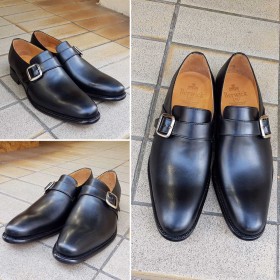 Monk strap shoe Berwick 3520 black leather