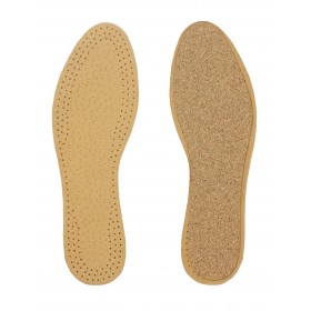 Leather and cork insole