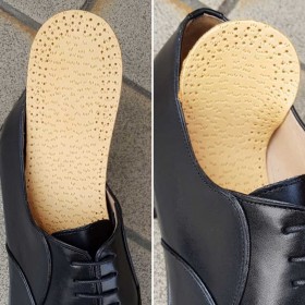 Leather and cork insole