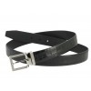 Ceinture en cuir façon crocodile noir