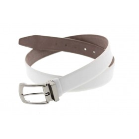 White leather Belt