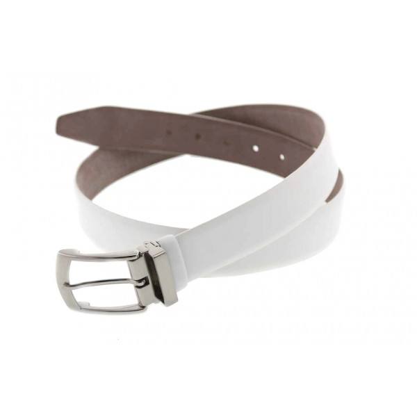 Ceinture en cuir blanc