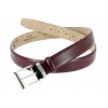 Ceinture en cuir bordeaux