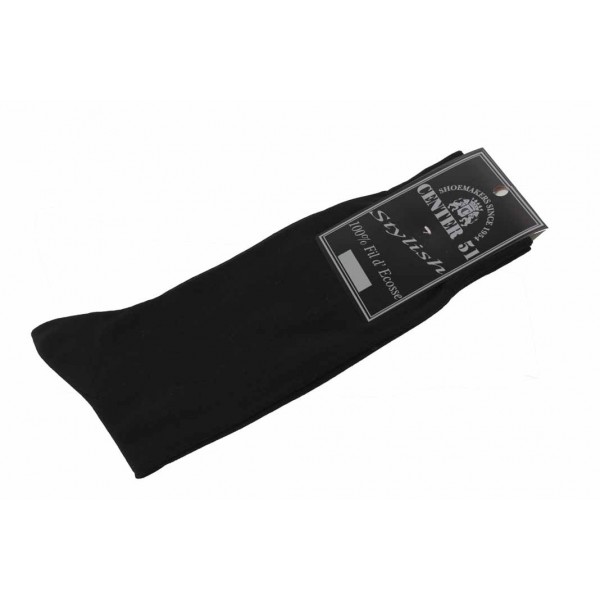 Fine egytian mercerized cotton socks black