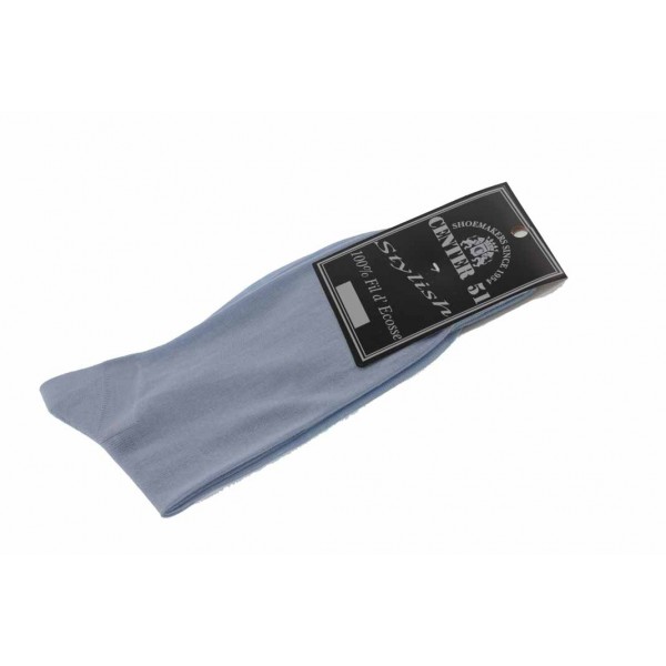 Chaussettes en fil d'Ecosse bleu ciel