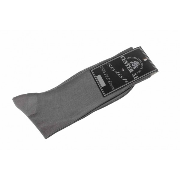 Fine egytian mercerized cotton socks grey
