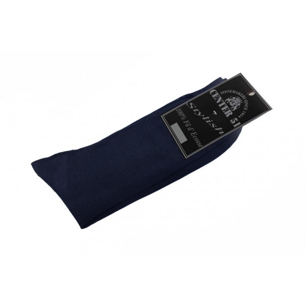 Fine egytian mercerized cotton socks navy blue