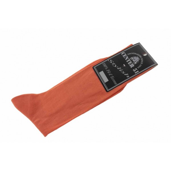 Chaussettes en fil d'Ecosse orange