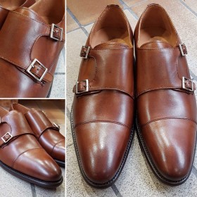 Chaussure à double boucles Berwick 2838 cuir marron