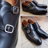Double Monk strap shoe Berwick 2838 black leather