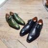 Monk strap shoe Mezlan 4312 genuine green crocodile
