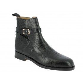 Bottine Center 51 6191 Reno cuir noir façon pyton