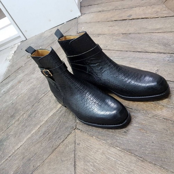 Boot Center 51 6191 Reno black leather python print finish