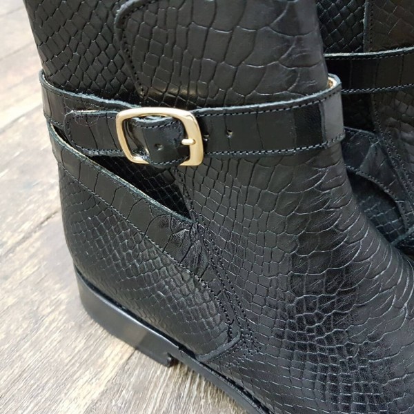 Boot Center 51 6191 Reno black leather python print finish