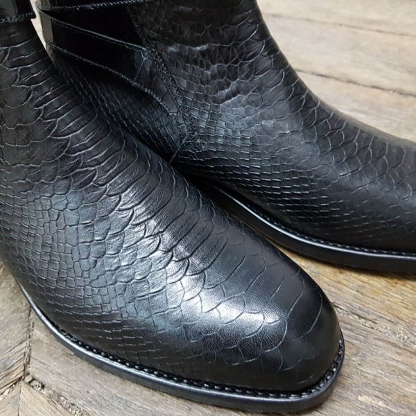 Boot Center 51 6191 Reno black leather python print finish