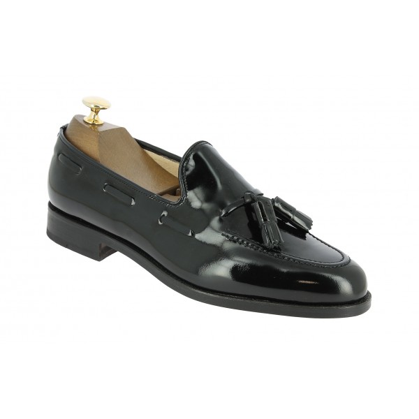 Moccasin with Pompons Center 51 3136 Will black varnished leather