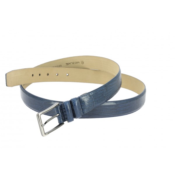 Ceinture Mezlan en véritable lézard marine