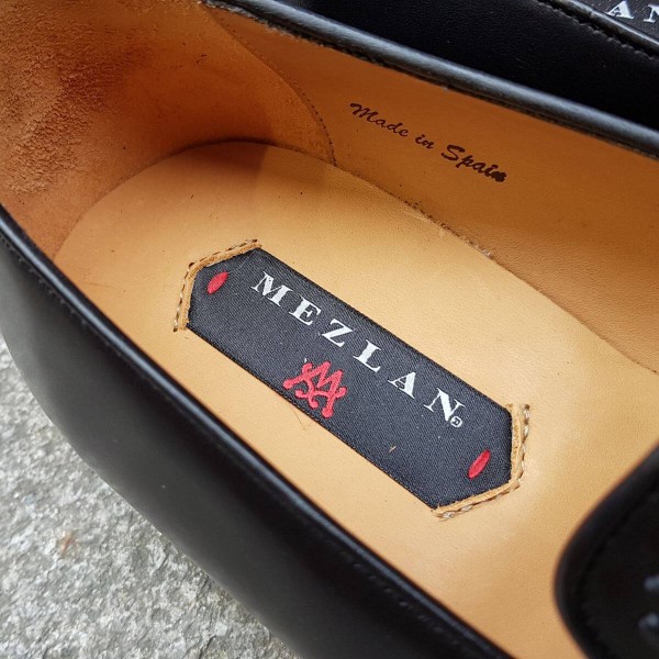 Mocassin à pompons Mezlan 8452 cuir noir