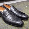 Mocassin Mezlan 4450 véritable crocodile noir