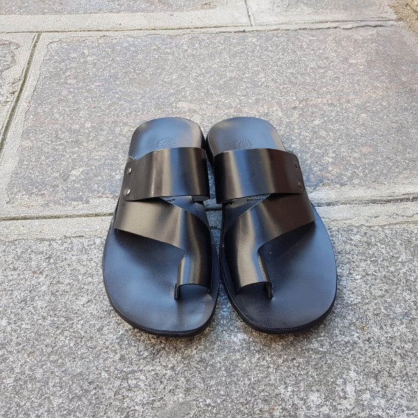Sandals Zeus 1173 black leather