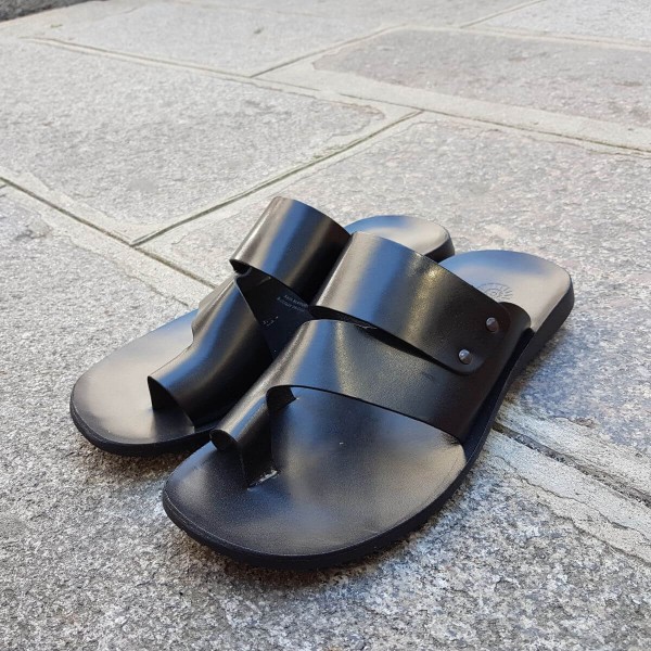 Sandale  Zeus 1173 cuir noir