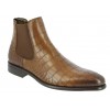 Boot Berwick 946 brown leather crocodile print finish