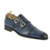 Monk strap shoe Center 51 8669 Bill navy blue leather