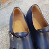 Monk strap shoe Center 51 8669 Bill navy blue leather