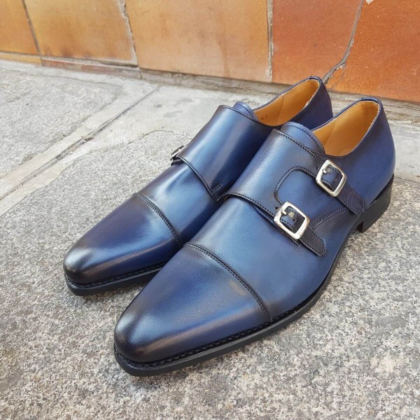 Chaussure à boucle Center 51 8669 Bill cuir marine