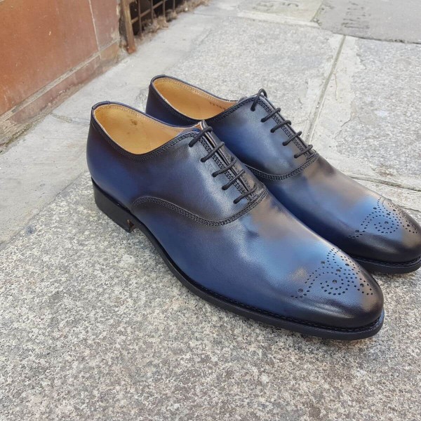 Oxford shoe Center 51 12168 Doug navy blue leather