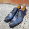 Oxford shoe Center 51 12168 Doug navy blue leather