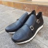 Double Monk strap Sneakers Center 51 12998 black leather