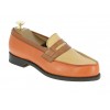 Mocassin Femme Center 51 0622 Wendy cuir multicolore orange marron taupe