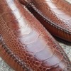 Moccasin Mezlan 7207 genuine brown ostrich leg