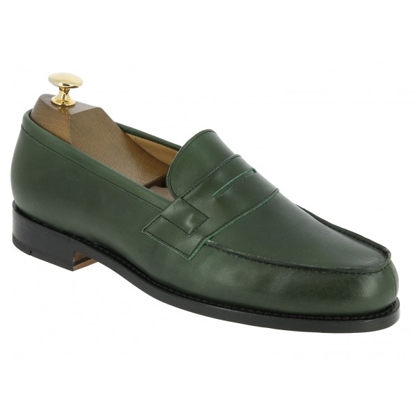 Mocassin Center 51 2906 Dan cuir vert