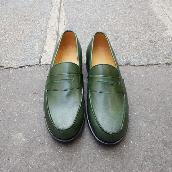 Moccasin Center 51 2906 Dan green leather