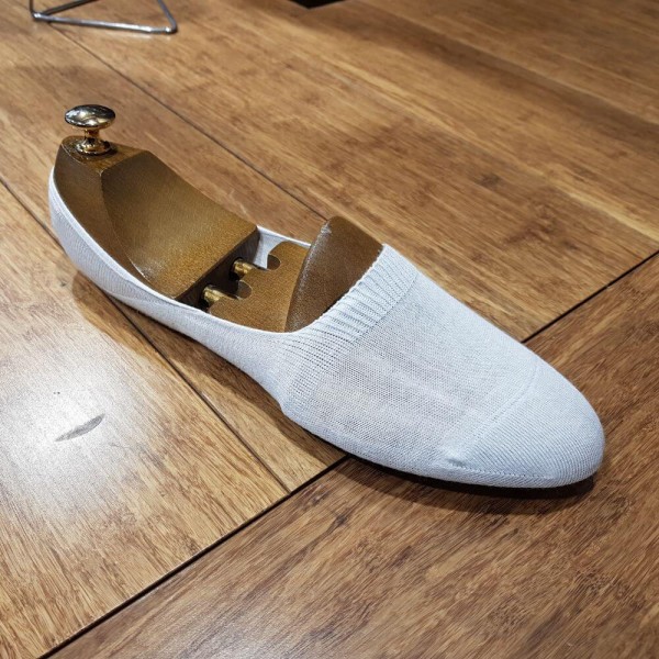 Socquettes en fil coton blanc